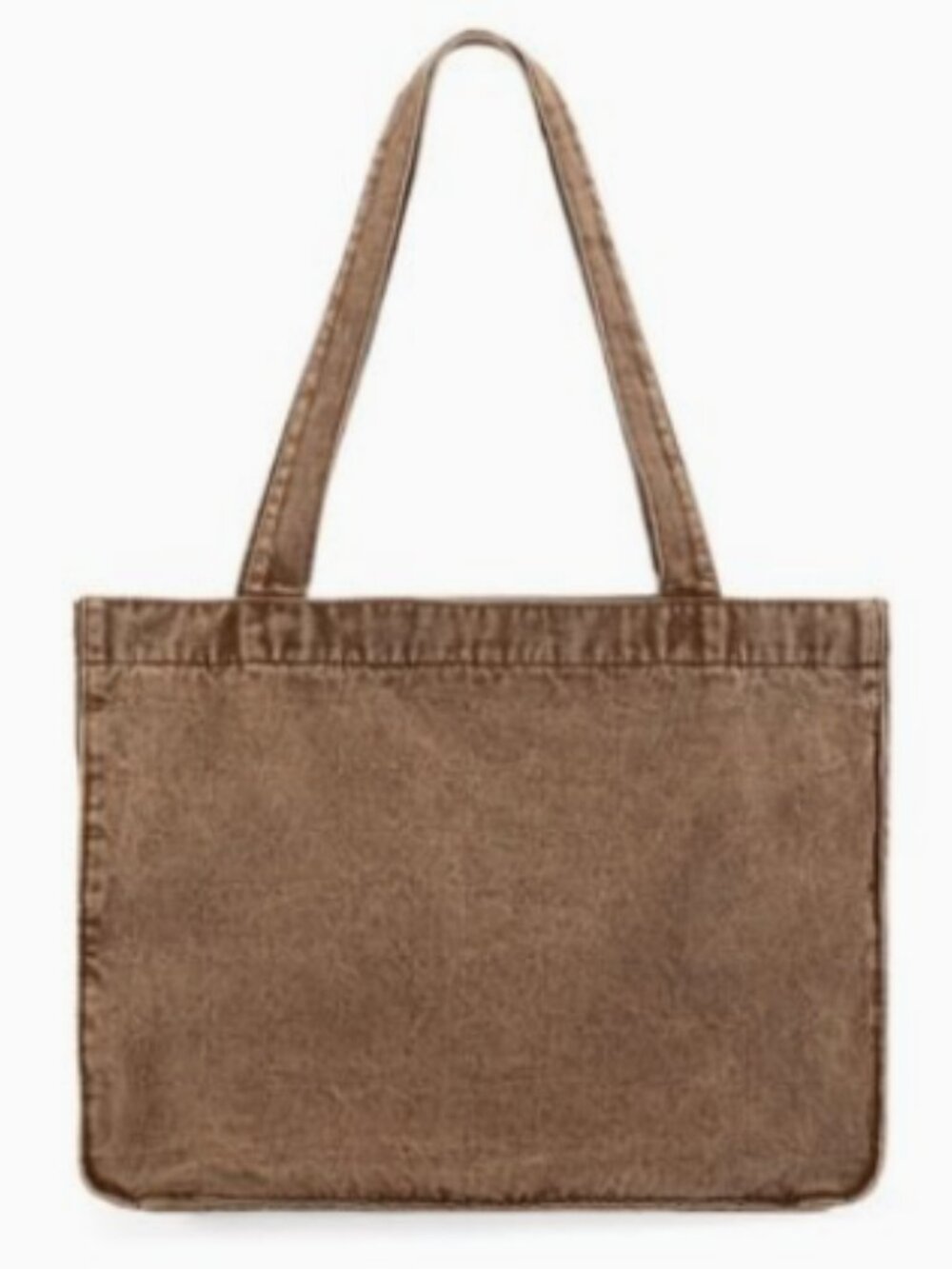 Wrangler Stitch Denim Tote Bag Brown NWT - Picture 2 of 4